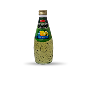 Basil seed drink with mohito flavor